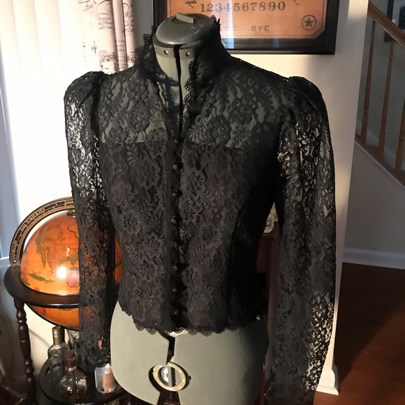 Vintage Tops - Vintage Victorian style lace blouse